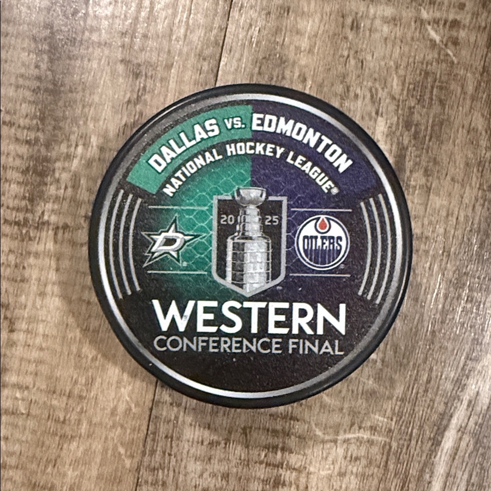 NWT 2025 Western Conference Final Dallas Stars vs Edmonton Oilers Hockey Puck